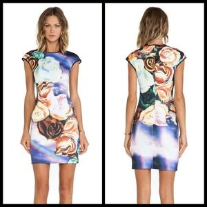 💕CLOVER CANYON💕 Neoprene Floral Bodycon Dress
